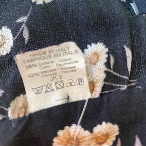 Brandy Melville Crop Tie Wrap Around Top High Neck Sunflower OS - Picture 5 of 7